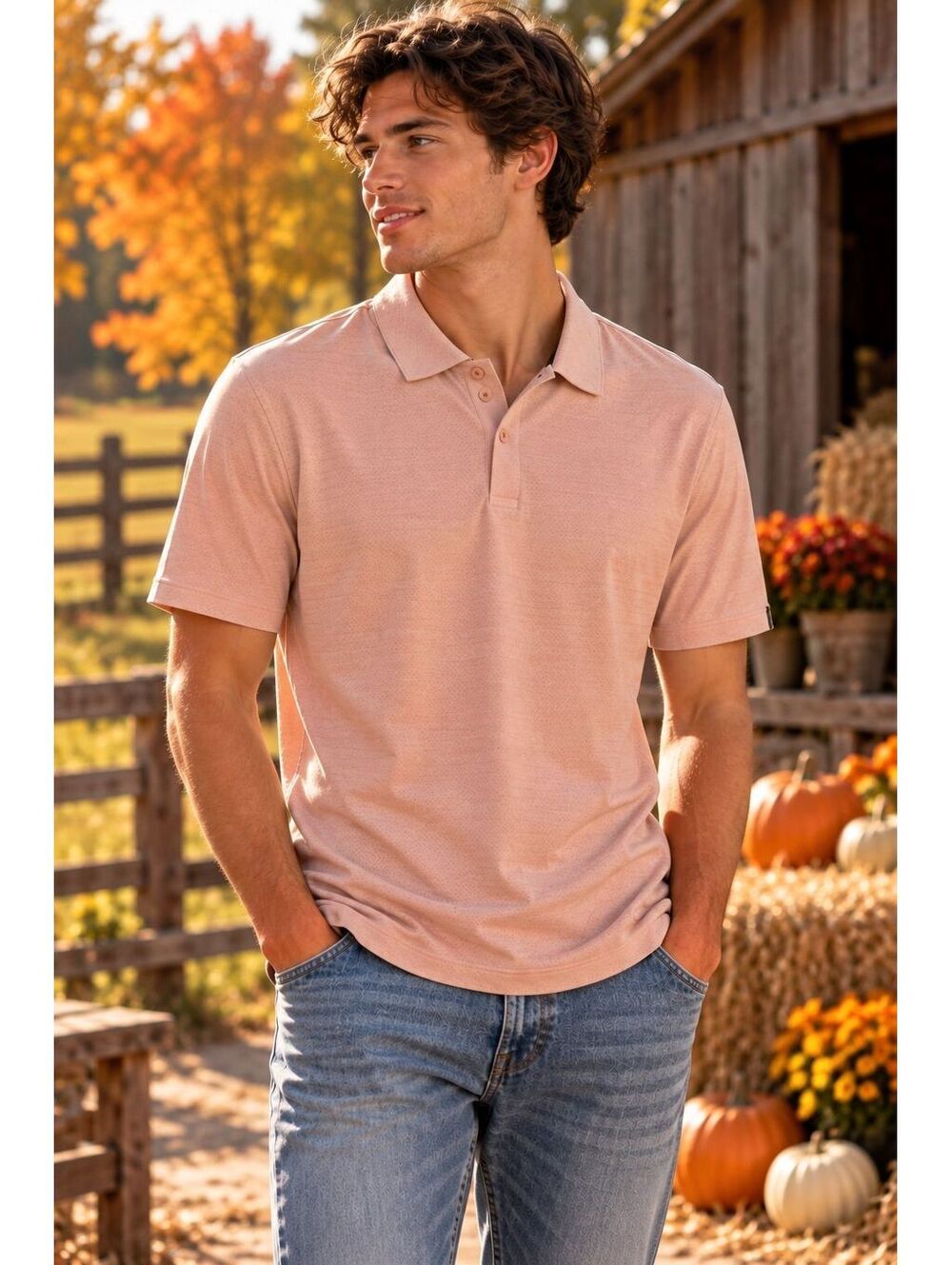 $58 NWT VRST Men’s mesh polo Rose Heather sz small